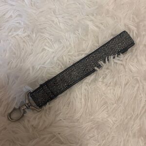 thirty-one Black and Silver Woven Key Strap